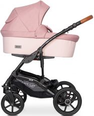 Детская коляска 2 в 1 Riko Bella Life 03 Rose (светло-розовая ткань - розовая эко-кожа)